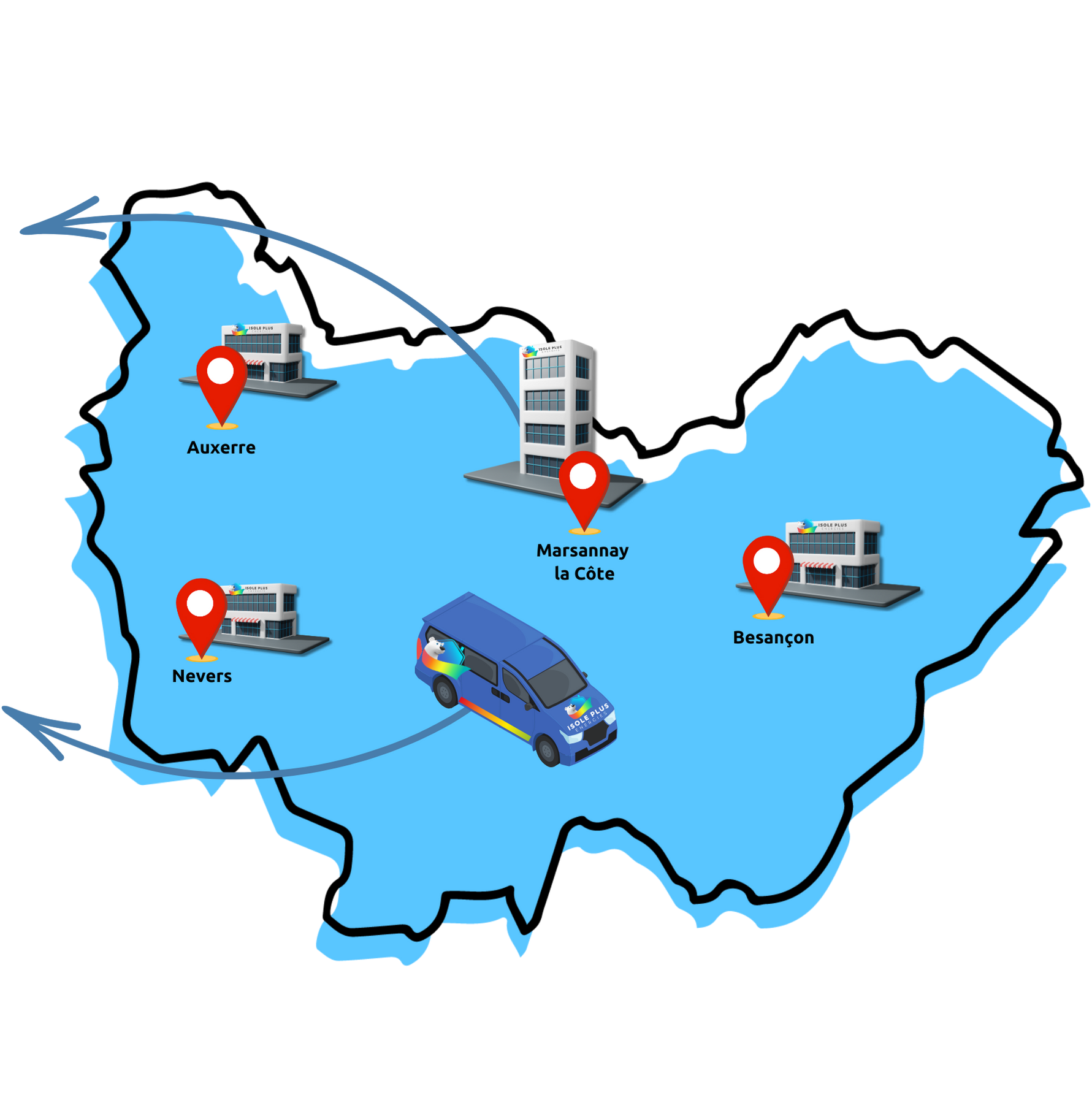 Carte de l'organisation de ISOLE PLUS ENERGIES