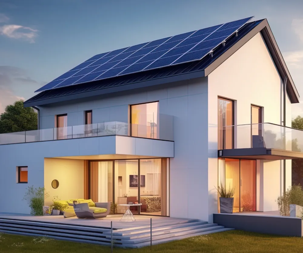maison panneaux solaires photovoltaïque